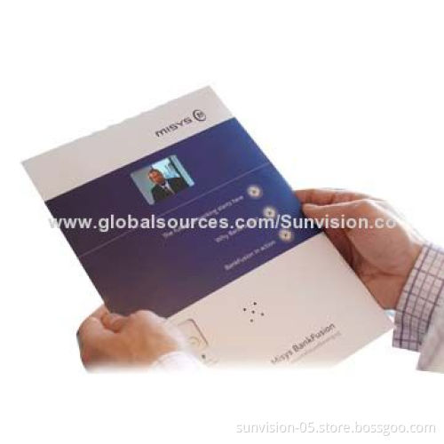 Custom LCD Video Mailer with Speaker, 450mA Li-battery, Supports USB Charge